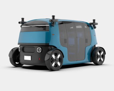 Şehir arabası arka planda izole edilmiş. 3d görüntüleme - illüstrasyon