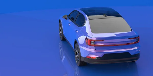 近代的な車の背景に隔離された 3Dレンダリング イラスト — ストック写真