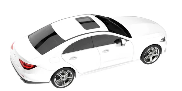 Современный Автомобиль Изолирован Заднем Плане Рендеринг Иллюстрация — стоковое фото