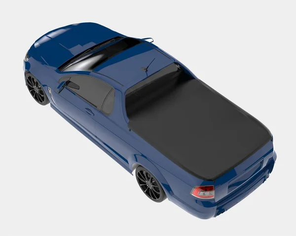 現実的な車の背景に隔離された 3Dレンダリング イラスト — ストック写真