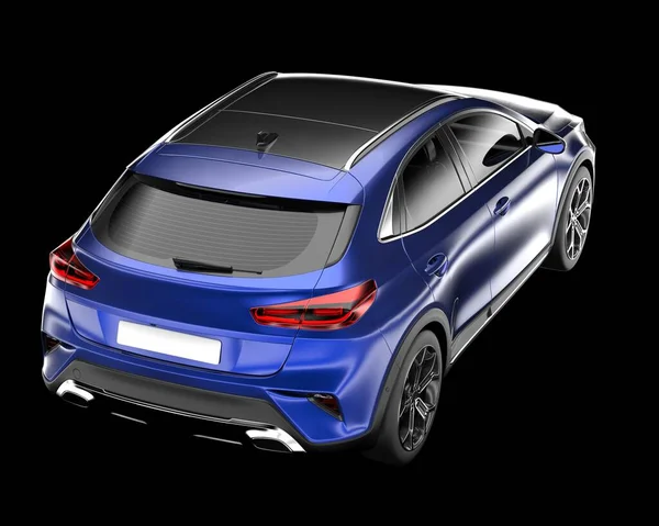 Modern araba arka planda izole edilmiş. 3d görüntüleme - illüstrasyon