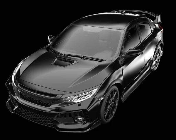 Modern araba arka planda izole edilmiş. 3d görüntüleme - illüstrasyon