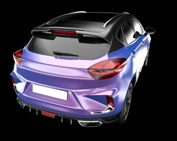 Şehir arabası arka planda izole edilmiş. 3d görüntüleme - illüstrasyon