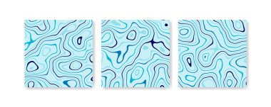 Soyut deforme edilmiş renkli çizgiler arka plan seti