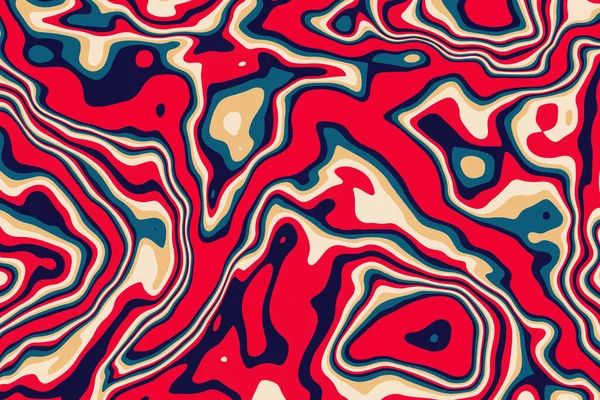 Hand Drawn Flat Psychedelic Groovy Background — стоковый вектор