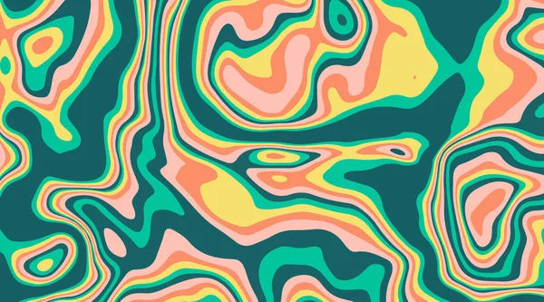 Hand Drawn Flat Psychedelic Groovy Background — стоковый вектор