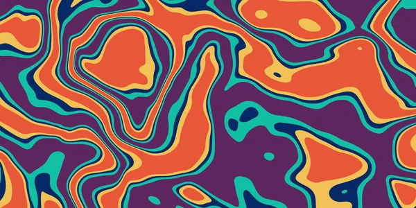 Hand Drawn Flat Psychedelic Groovy Background — Stockvektor