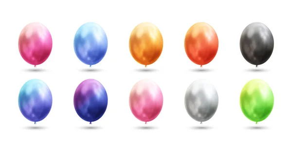 Renkli balonlar gerçekçi 3d vektör çizimi