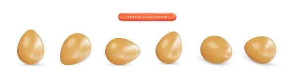 Realistic Eggs Set Vector Illustration — Stock Vector