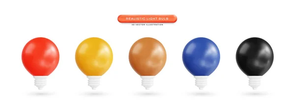 Light Bulb Realistic Vector Illustration — Image vectorielle