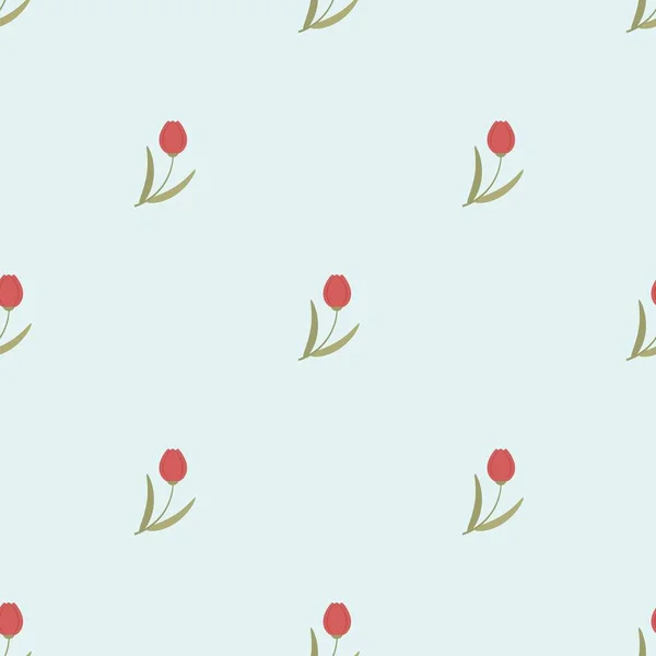 Retro Wallpaper Tulips Pattern Style 60S — Vector de stock