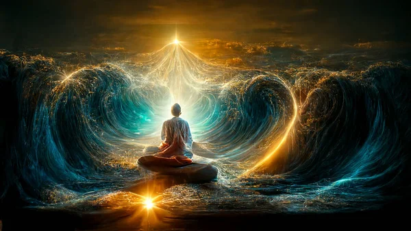 Premium Photo  Illustration of spiritual awakening enlightenment meditation  generative ai