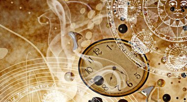 Astroloji, mistisizm, ezoterizm, tarot kartları, gelecek tahmini. Sancak, arkaplan, illüstrasyon. 