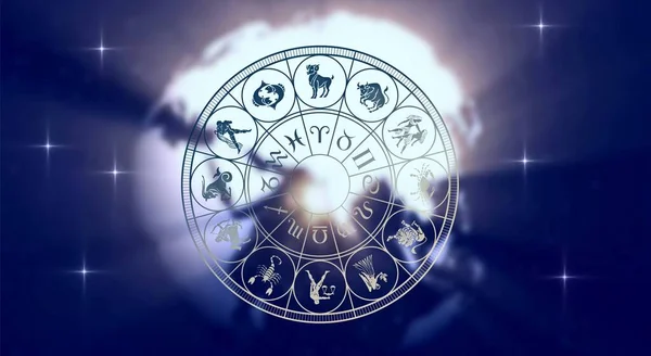 Astrologi Mystik Esotericism Tarotkort Förutsägelse Framtiden Banner Bakgrund Illustration — Stockfoto
