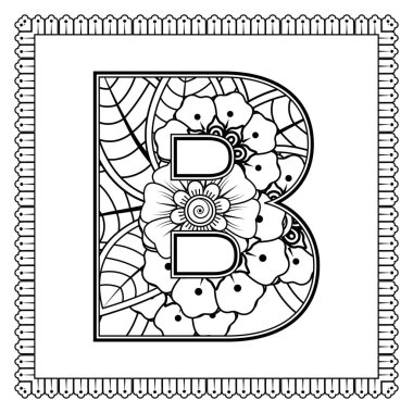 Mutlu yıllar 2022 bayrağı ya da mehndi çiçekli kart şablonu