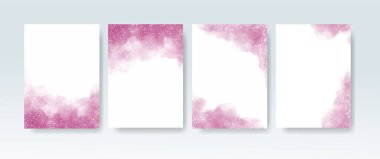 Mutlu yıllar 2022 posteri ya da suluboya lekeli kart şablonu 