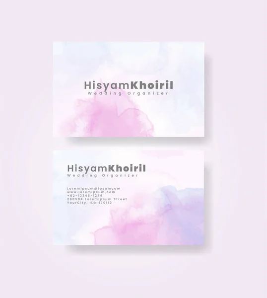 Suluboya ile güzel bir kartvizit şablonu