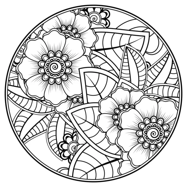 Desenho de Mandala Flor Simples para colorir