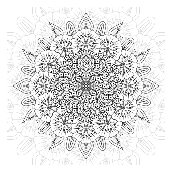 Mehndi Floare Pentru Henna Mehndi Tatuaj Decorare Ornament Decorativ Stil — Vector de stoc