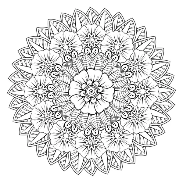 Bunga Mehndi Untuk Henna Mehndi Tato Dekorasi Hiasan Dekoratif Dalam - Stok Vektor