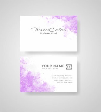 Soyut serpilmiş suluboya kartvizit