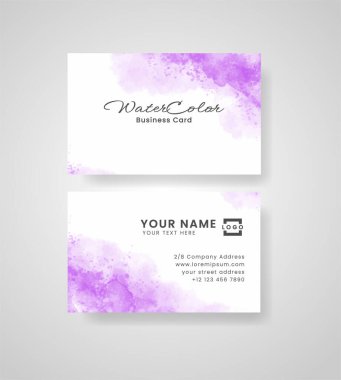 Soyut serpilmiş suluboya kartvizit