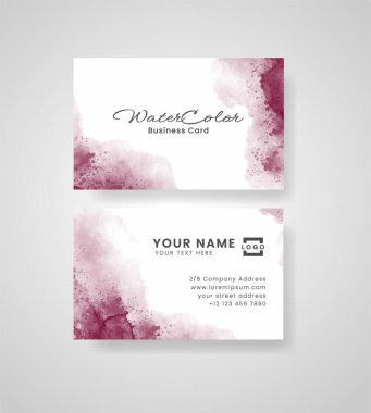 Soyut serpilmiş suluboya kartvizit