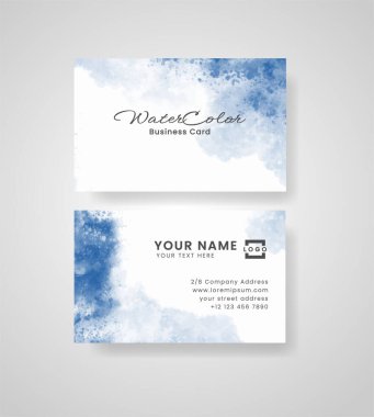 Soyut serpilmiş suluboya kartvizit