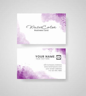 Soyut serpilmiş suluboya kartvizit