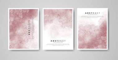 Parlak renkli vektör suluboya arkaplan seti. Soyut resimleme