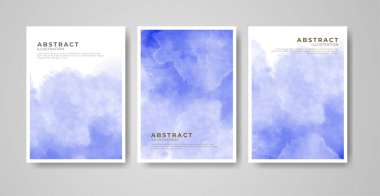 Parlak renkli vektör suluboya arkaplan seti. Soyut resimleme