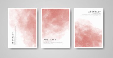 Parlak renkli vektör suluboya arkaplan seti. Soyut resimleme