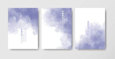 Suluboya lekeli kartlar. Tasarımınız için beyaz arkaplanda elle çizilmiş lekeler olan kartlar. Randevunuz, kartpostalınız, afişiniz, logonuz için tasarım. 