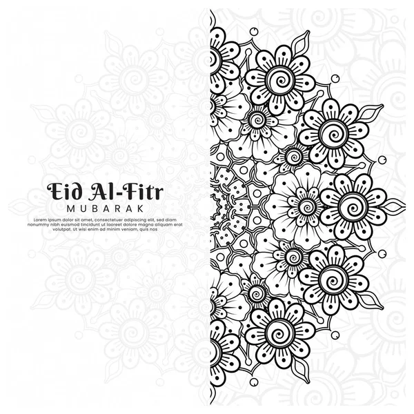 Mehndi çiçek arkaplanlı bir Kurban Bayramı. Soyut resimleme