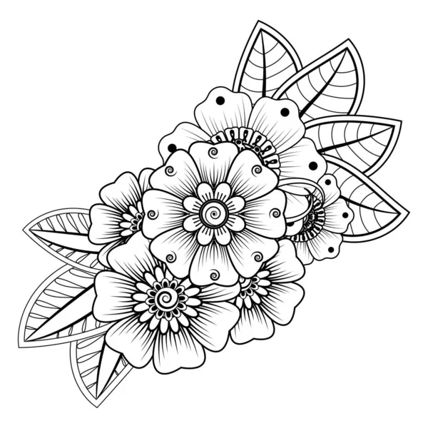 Квітковий Фон Квіточкою Мейнді Декоративний Орнамент Етнічному Східному Стилі Розмальовка — стоковий вектор