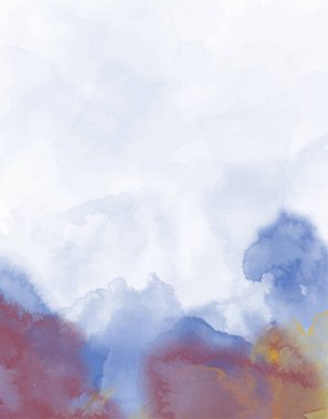 Abstract painting using watercolors. Design for your date, postcard, banner, logo.