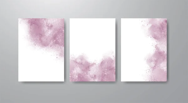Abstract Painting Using Watercolors Design Your Date Postcard Banner Logo — Vector de stock