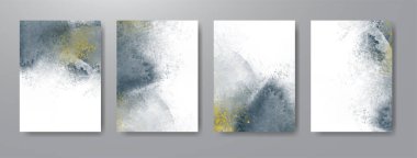 Suluboya geçmişi olan kartlar. Kapak için tasarım, tarih, kartpostal, afiş, logo.