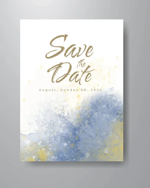 Date Watercolor Background Design Your Invitation — Stock Vector