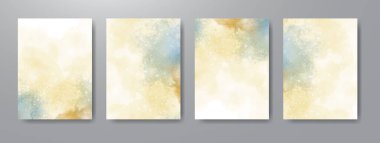 Suluboya arkaplanlı tarihi kaydet. Davetiniz için tasarım.