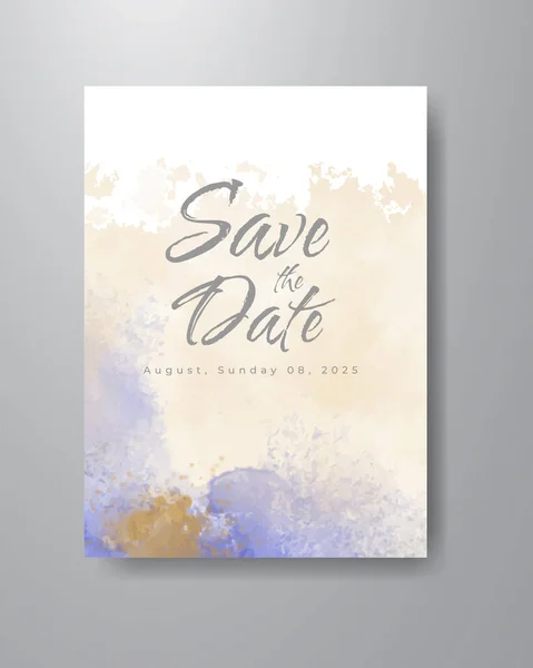 Date Watercolor Background Design Your Invitation — Stock Vector