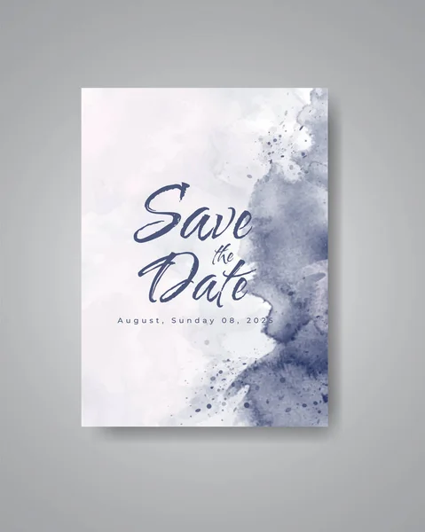 Salve Data Com Fundo Aquarela Design Para Seu Convite — Vetor de Stock