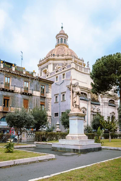 Catania Italia Marzo 2022 Estructuras Religiosas Fuera Catedral Catania — Foto de Stock