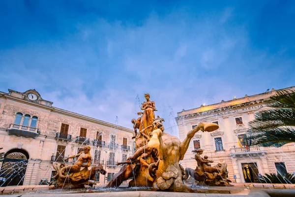 Siracusa Italy March 2022 Low Angle View Fountain Diana Historical — Stockfoto