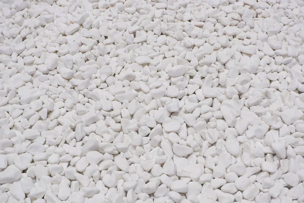 Fundo Branco Pedras Areia Rio Cascalho Branco Marmóreo Textura Pedra — Fotografia de Stock