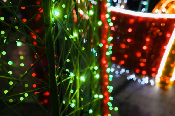 Luzes Brilhantes Para Xmas Holiday Decoração Projeto Cartão Saudação Fundo — Fotografia de Stock