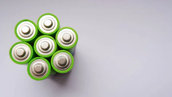 Verschillende Batterijen Close Foto Gebruikte Batterijen Afval Inzameling Recycling Sluiten — Stockfoto
