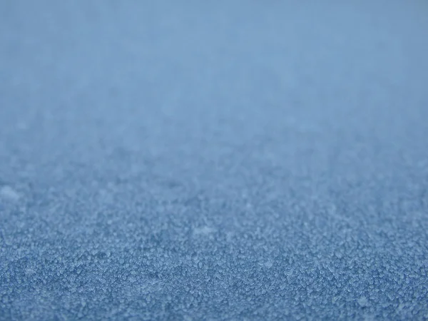 蓝色霜冻质感表面解冻的霜冻梯度霜冻模式 摘要宏观墙纸色泽明亮的背景 冰晶质感表面 — 图库照片