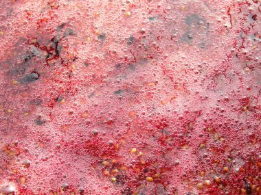 Kırmızı soyut arka plan. Frenk üzümü reçeli dokusu. Koyu Kırmızı Böğürtlen Reçel Arkaplanı.