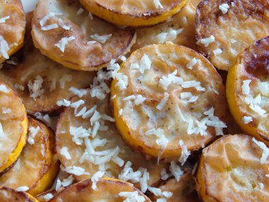 Fried Courgettes With Garlic. Healthy tasty snack, summer food